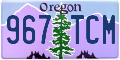 OR license plate 967TCM