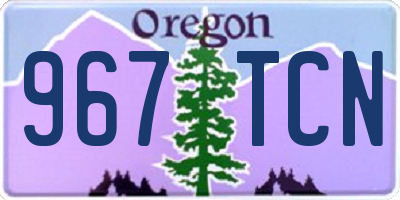 OR license plate 967TCN