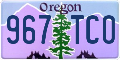 OR license plate 967TCO