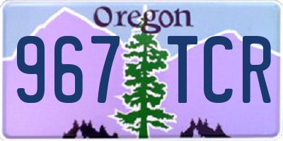 OR license plate 967TCR