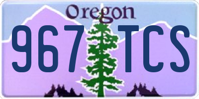 OR license plate 967TCS