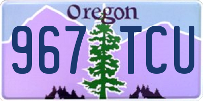 OR license plate 967TCU