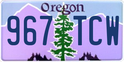 OR license plate 967TCW