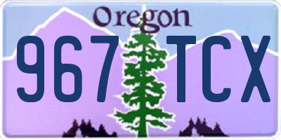 OR license plate 967TCX