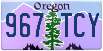 OR license plate 967TCY