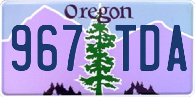 OR license plate 967TDA