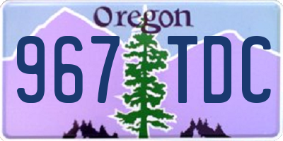 OR license plate 967TDC