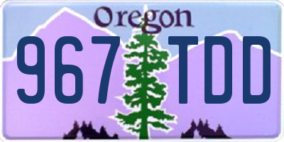 OR license plate 967TDD