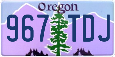OR license plate 967TDJ