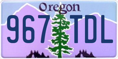 OR license plate 967TDL