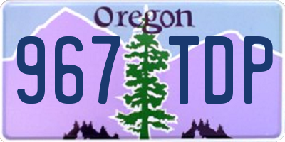 OR license plate 967TDP