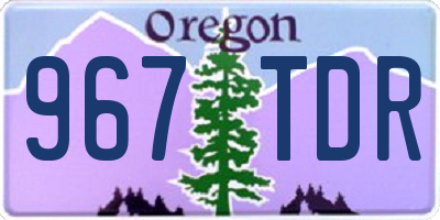 OR license plate 967TDR
