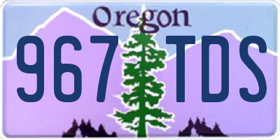OR license plate 967TDS