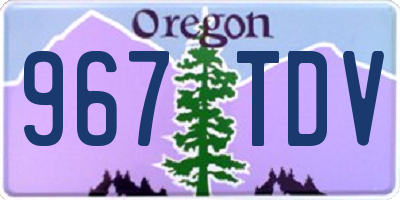 OR license plate 967TDV