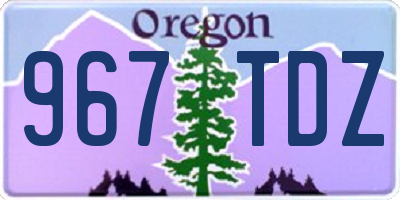 OR license plate 967TDZ