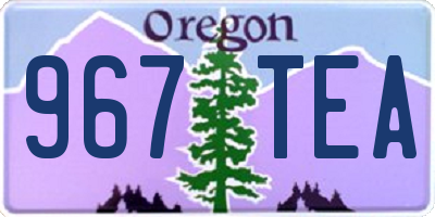 OR license plate 967TEA