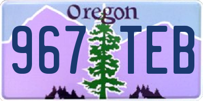 OR license plate 967TEB