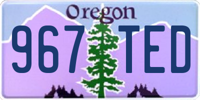 OR license plate 967TED
