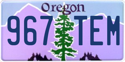 OR license plate 967TEM