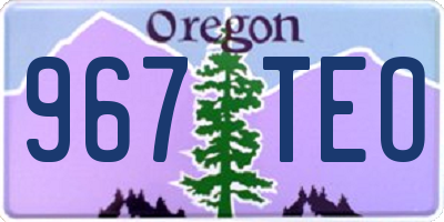 OR license plate 967TEO