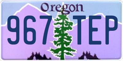 OR license plate 967TEP