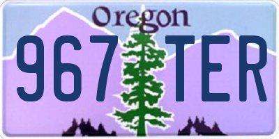 OR license plate 967TER