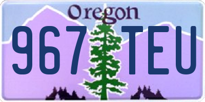 OR license plate 967TEU