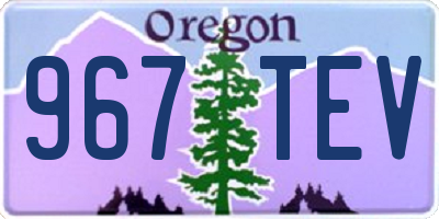 OR license plate 967TEV