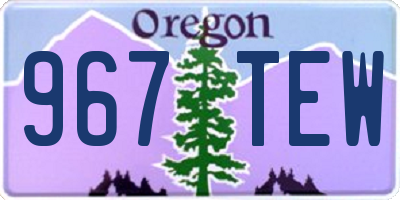 OR license plate 967TEW