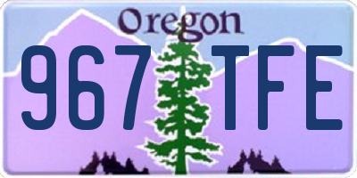 OR license plate 967TFE