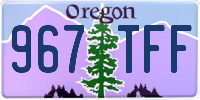 OR license plate 967TFF
