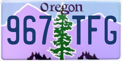 OR license plate 967TFG