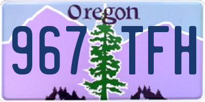 OR license plate 967TFH