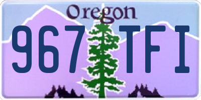 OR license plate 967TFI