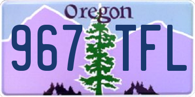 OR license plate 967TFL