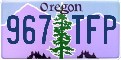 OR license plate 967TFP