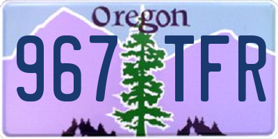 OR license plate 967TFR