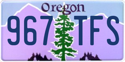 OR license plate 967TFS