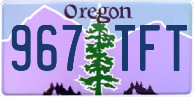 OR license plate 967TFT