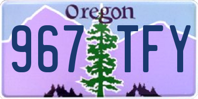OR license plate 967TFY