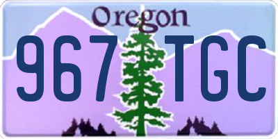 OR license plate 967TGC