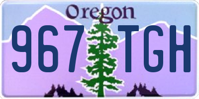 OR license plate 967TGH