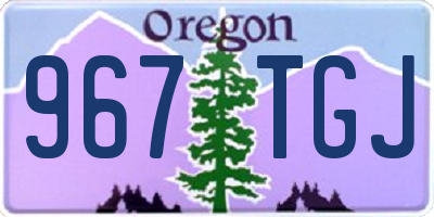 OR license plate 967TGJ