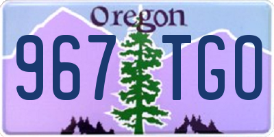 OR license plate 967TGO