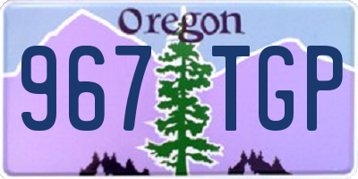 OR license plate 967TGP