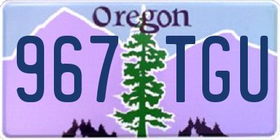 OR license plate 967TGU