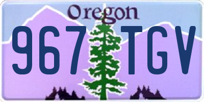 OR license plate 967TGV