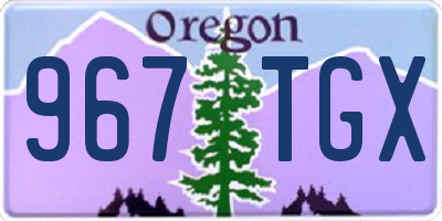 OR license plate 967TGX