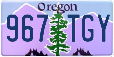 OR license plate 967TGY