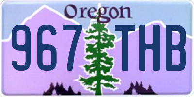 OR license plate 967THB